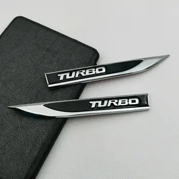 Parret Metal Turbo Bil Fender Emblemer Auto Badge Kuffert Bageste Decal Sticker 3.0 T
