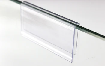 10/8/6cmx4.2cm Klar Plast PVC Pris Log Label Vise Klip Holder Til Supermarked Shop Træ, Glas Hylde Montering 50stk