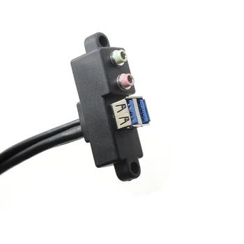 Interne USB 3.0 PCI-Kabel Bundkortet Forbindelse 2 Port USB3.0 20P Til 2*AF+audio3.5mm Plade Kabel-PCI -