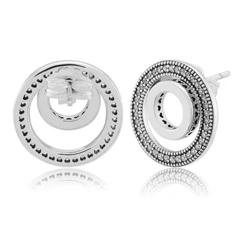 For evigt Signatur Øreringe Klare CZ 925 Sterling Sølv Smykker For Kvinden Gøre op Mode Kvindelige Øreringe Party Smykker