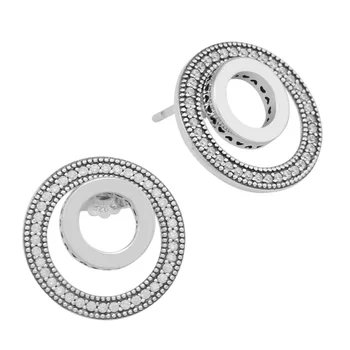 For evigt Signatur Øreringe Klare CZ 925 Sterling Sølv Smykker For Kvinden Gøre op Mode Kvindelige Øreringe Party Smykker