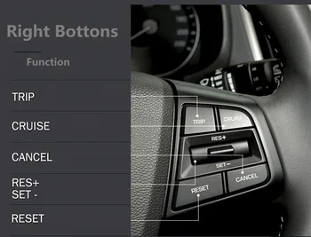 Rattet For Hyundai ix25 creta 1.6 2.0 Knapper Bluetooth-Telefon Cruise Control knap på Fjernbetjeningen, Højre Side