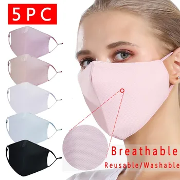 5PC Unisex Solid Bomuld Munden Maske Udendørs Vaskbar Genanvendelige Beskyttelse ansigtsmaske Åndbar Facial Munden Dække Munden til at dæmpe