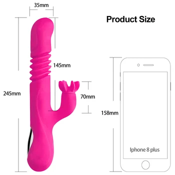 Opvarmede Strække Kanin Vibratorer sex legetøj til kvinder Klitoris Dobbelt Anal og G-Spot Vibrator Dildo til Vagina Håndsex