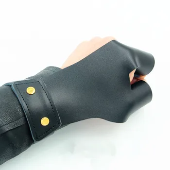 Ny 2 Finger Tip Protector Bueskydning Beskytte Handske Jagt Skydning Handske Bue Pil Læder Finger Vagt Trække Bueskydning