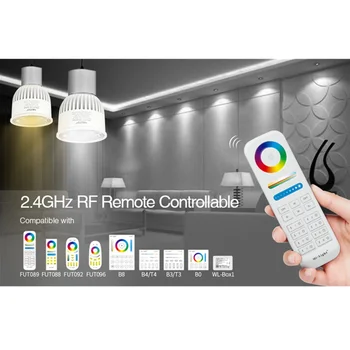 Miboxer FUT106 GU10 6W RGB + CCT dæmpbar LED spotlight til stue, soveværelse, spisestue belysning
