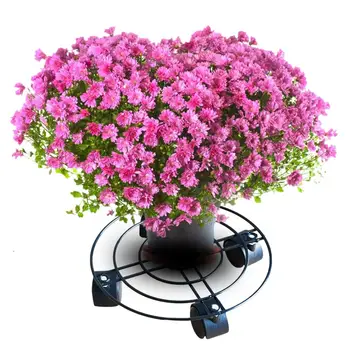 Indendørs / Udendørs Anlæg Caddy Med Hjul Heavy Duty Strygejern potteplante Flower Pot Rack Stand Holder DTT88