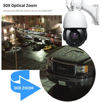 CamHi Wireless WIFI 1080P 30X zoom 2MP menneskelignende Auto Track SONY PTZ-Speed dome IP-Kamera bygge MIKROFON højttaler 32 64 128 gb SD