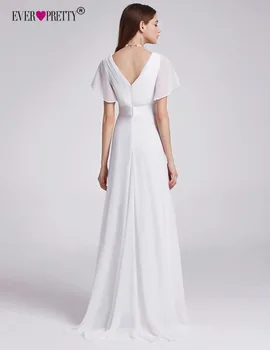 Plus Size Wedding Dress 2020 Kort Ærme Elegant Chiffon Lang Enkle Mariage Brudekjole Nogensinde Temmelig Vestido De Noiva