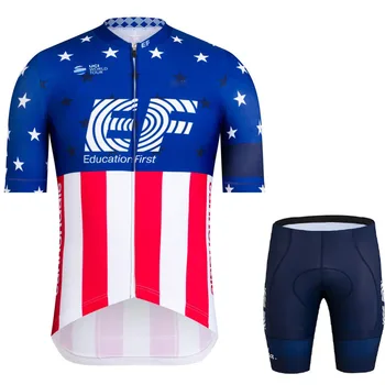 2020 EF Cykling Jersey Sat, USA med Team Cykling Tøj Mænds Usa Road Cykel Passer til Cykel Bib Shorts MTB Maillot Culotte