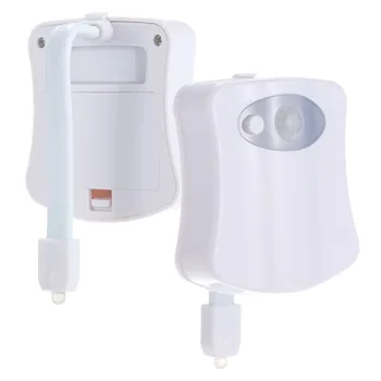 Smart Toilet Nightlight Sæde Nat Lys-Sensor Lampe 8 Farver Vandtæt Baggrundslys Motion Aktiveret LED Luminaria Lampe til Barn
