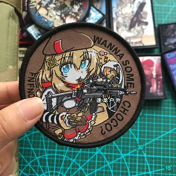 Spil Frontline 404 AGS-30 9A91Cosplay DIY Broderet Tags Patch Klud Patches Armbind Rygsæk Indretning Badge Rekvisitter
