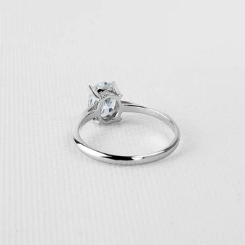 QYI Ring for Kvinder 1.25 ct Oval Cut 925 Sterling Sølv Smykker, Kvinder Engagement Skinnende Smykker Zircon vielsesringe Gave