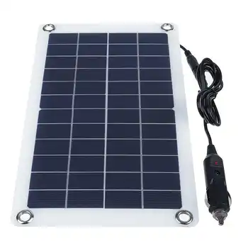 30 WATT 12V Professionel solpanel Kit 2 USB-Port Off Grid Monokrystallinske Modul LCD-Display med 10-60A Solar laderegulator
