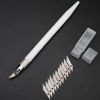 Håndværk, Kunst skærekniv 12 Knive DIY forskærerkniv Stencil Scoring Hobby Mejsling Model Reparation Skulptur Skalpel Kniv