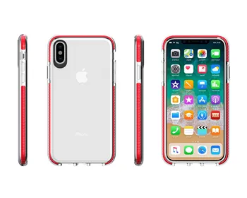 Stå tilfælde Silikone Kant Farve til Apple IPhone XR Rød