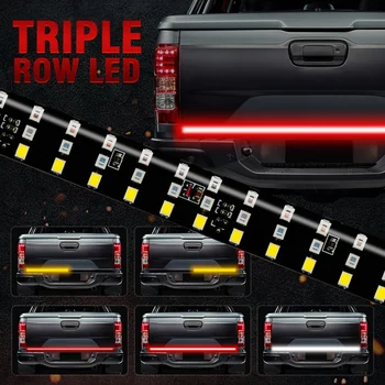 60 Tommer Triple Række Lastbil Bagklap Led Strip Light Bar Med Reverse Bremse Drej Signal Til Jeep Afhentning Suv Dodge