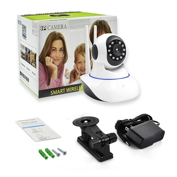 IP-Overvågning WiFi Kamera, HD 720P Wi-fi Mini CCTV Kamera Wireless Home Security Baby Monitor Cam med 16G SD-Kort LINTRATEK 44