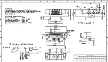 20PCS DBType Kvindelige SCSI Stik 14 20 26 36 50 Pin-kode 90 Grader