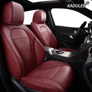 KADULEE brugerdefinerede Læder sædebetræk til Mercedes Benz A B C Klasse CLA CLK CLS ML GLA GLK GLE S E G bil styling tilbehør