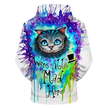 Vi er alle gale her af Pixie kolde Kunst Unisex Hoodie Sweatshirts Mænd Kvinder Hættetrøjer 2018 Mærke Pullover Drop Skib ZOOTOP BÆRE