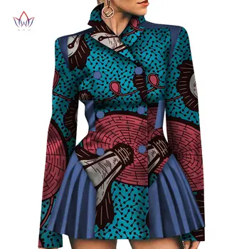 Afrikanske Kvinder Frakke 2020 Nye Mode Bomuld Traditionelle Print Jakker Til Dame Frakke Outwears Kort Bluse Kvindelige WY4398