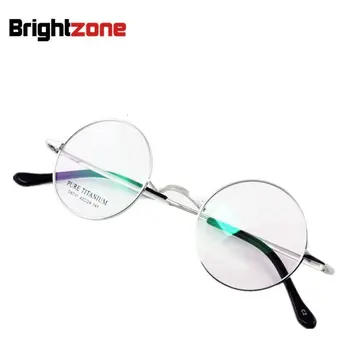 Vintage Samlede Runde Cirkel IP- Ren Titanium Nærsynethed Presbyopi Recept Øje Optiske Briller Ramme Oculos De Grau