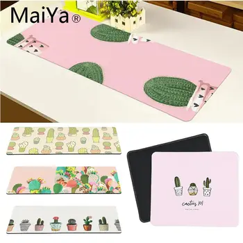 Maiya Smuk Akvarel kaktus plante Gaming-Afspiller, skrivebord, værdiboks til bærbar Gummi musemåtten Gratis Fragt Stor musemåtte Tastaturer Mat