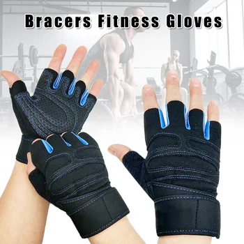 Nyligt Høj Kvalitet, Holdbare Mænd Kvinder Fitness Handsker med Wrist Wrap Støtte til Træning, Fitness styrketræning YA88