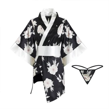 Sexet Kvinder Sakura Kimono Dejlig Japansk Uniform Kjole Blomstret Morgenkåbe Kort Kimono Kjole Nat, Morgenkåbe Mode Slåbrok