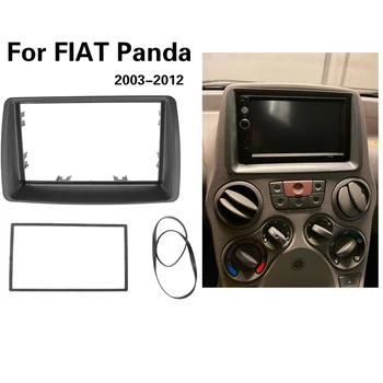 2 Din Radio Fascia Til FIAT Panda 2003 - 2012 Dobbelt din ramme Stereo Panel Dash Mount Installation Trim-Kit Ramme Plade Bezel