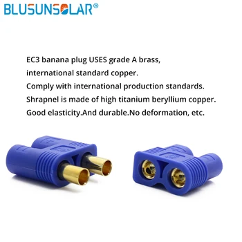 100 par/masse EC3 Banana Plug Kvinde Mand Bullet-Stik med Boliger Til RC ESC LIPO Batteri-Motor RC Batteri Stik