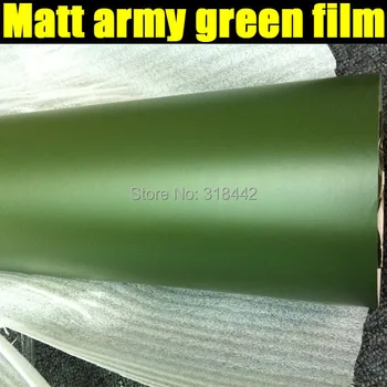 Gratis forsendelse mat army grøn bil mærkat med aircondition og gratis bobler med størrelsen: 1.52*30m(5FTX98FT)Roll