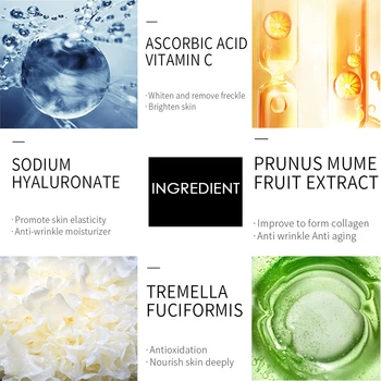 LAIKOU Hyaluronsyre Face Serum Fugtgivende Essensen flydende Vitamin C Reparere Hud Lysere Formindske Porer Nære Pige hudpleje