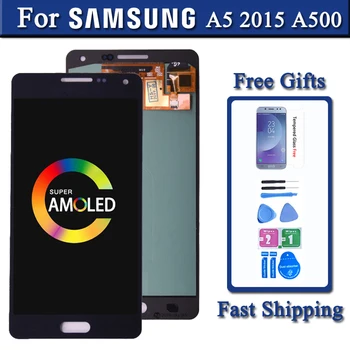 Original Amoled lcd-For Samsung Galaxy A5 A500 A500F A500M A500Y A500FQ LCD-Display og Touch-Skærm, Digitizer Assembly