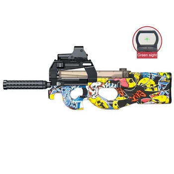 2020 Elektriske P90 Graffiti Udgave Legetøjs Pistol Mumler Simulering Glock Gaver Våben Udendørs Blødt Vand Kugle, Kanon Legetøj For Drenge Børn
