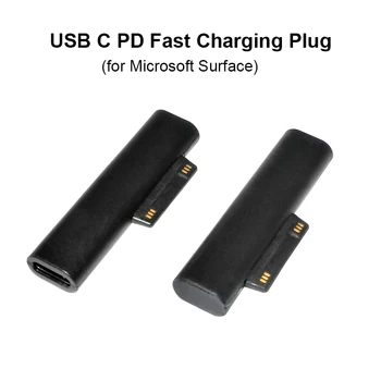Type C Female Adapter USB-Converter-C PD Hurtig Opladning Stik til Microsoft Surface Pro 3 4 5 6 Gå til Overfladen Bog