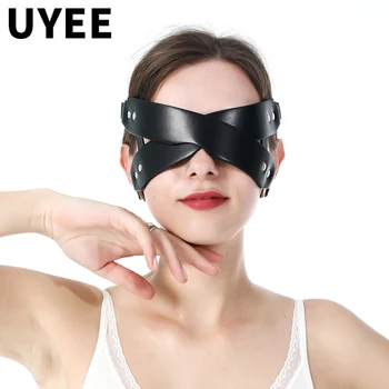 UYEE Sexet Cosplay Læder Maske For Mennesket Kvinder-Pige, Fetish Erotisk Kat Øre Halloween Rave Karneval Catwoman Maskerade Face Mask