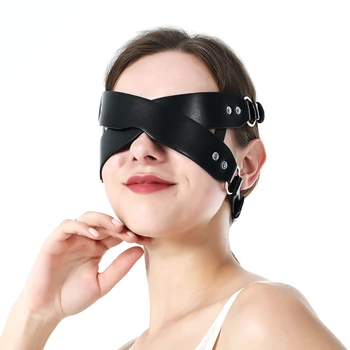 UYEE Sexet Cosplay Læder Maske For Mennesket Kvinder-Pige, Fetish Erotisk Kat Øre Halloween Rave Karneval Catwoman Maskerade Face Mask