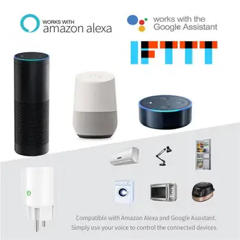 Wifi Smart Wireless Plug 16A EU-Adapter Phone Remote Voice Control Stikkontakt Timer Bærbare Mini-Stik Til Alexa, Google Startside