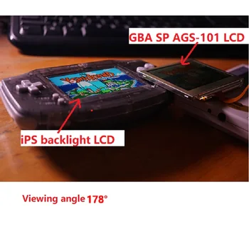 10 Niveauer af Lysstyrke V2 iPS-Baggrundsbelyst LCD-Baggrundslys Til GameBoy Konsol Til GBA LCD-Baggrundslys Højde Lys LCD -