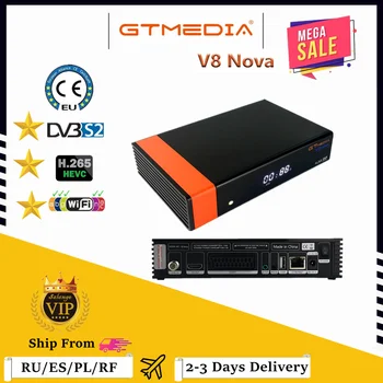 Nye ankomst GTmedia V8X 1080P FULD HD-dekoder H. 265 DVB-S2 gt medier V8 NOVA v8 ære opdateret befrier v9 super ingen app i prisen