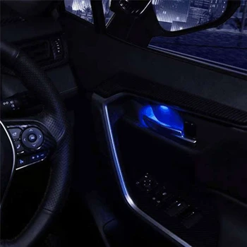 Indvendige Håndtag LED Atmosfære Lampe Indvendig Dør Omgivende Skål Lampe Genmontering Dekoration Lys For Toyota RAV4 2019 2020 5