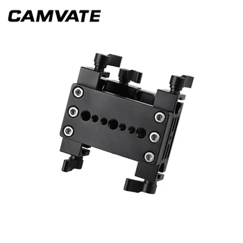 CAMVATE Universal Manfrotto Quick Release Plade Connect-Adapter Med Dobbelt 15mm Stangen, Klemme Til DSLR-Kamera Skulder Support System
