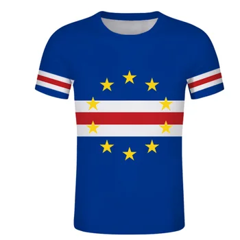 Cape Verde T-shirt diy gratis navn antal portugisiske MAND, t-shirt print Kriolu Creole tekst flag CV nation arabiske gm foto tøj