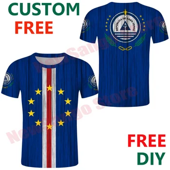 Cape Verde T-shirt diy gratis navn antal portugisiske MAND, t-shirt print Kriolu Creole tekst flag CV nation arabiske gm foto tøj
