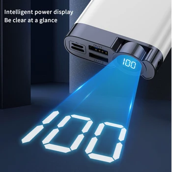 Power Bank 10000mAh LED Display Bærbare Opladning PowerBank 10000 mAh USB Ekstern Batteri Oplader Til Xiaomi Mi 9 8 iPhone