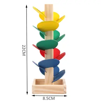 Blad Tower boldspil Farve Afmontering Og Omvendt boldspil Træ-Børns Pædagogiske Samling Legetøj