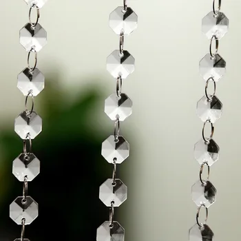 10STK 1M DIY Bryllup Indretning Diamant Gardin Akryl Krystal Perler Gardin String Strand Garland Haing Dekorativt Ornament