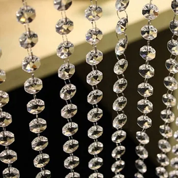 10STK 1M DIY Bryllup Indretning Diamant Gardin Akryl Krystal Perler Gardin String Strand Garland Haing Dekorativt Ornament